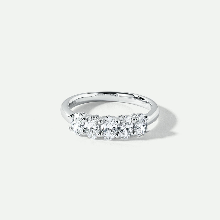 Chiara | 9ct White Gold 1ct tw Lab Grown Diamond Five Stone Engagement RingCreated BrillianceBA0073983 - M