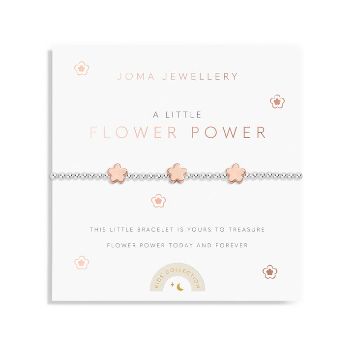 Children's A Little Flower Power Silver And Rose Gold Plated Bracelet C808Joma JewelleryC808