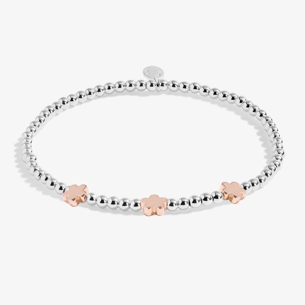 Children's A Little Flower Power Silver And Rose Gold Plated Bracelet C808Joma JewelleryC808