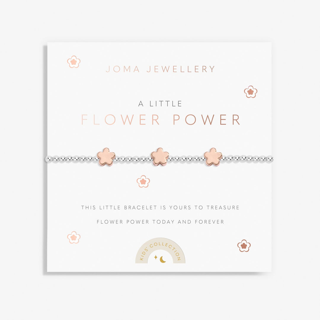 Children's A Little Flower Power Silver And Rose Gold Plated Bracelet C808Joma JewelleryC808