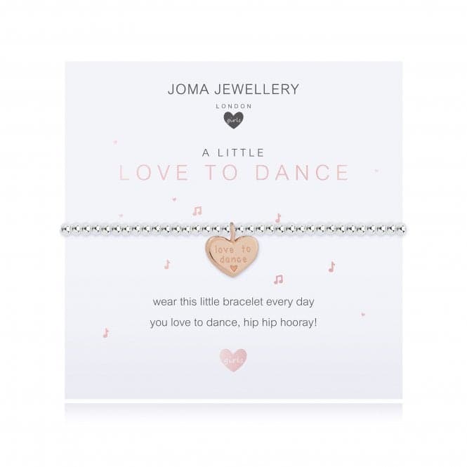 Children's A Little Love To Dance Silver 15.5cm Stretch Bracelet C493Joma JewelleryC493