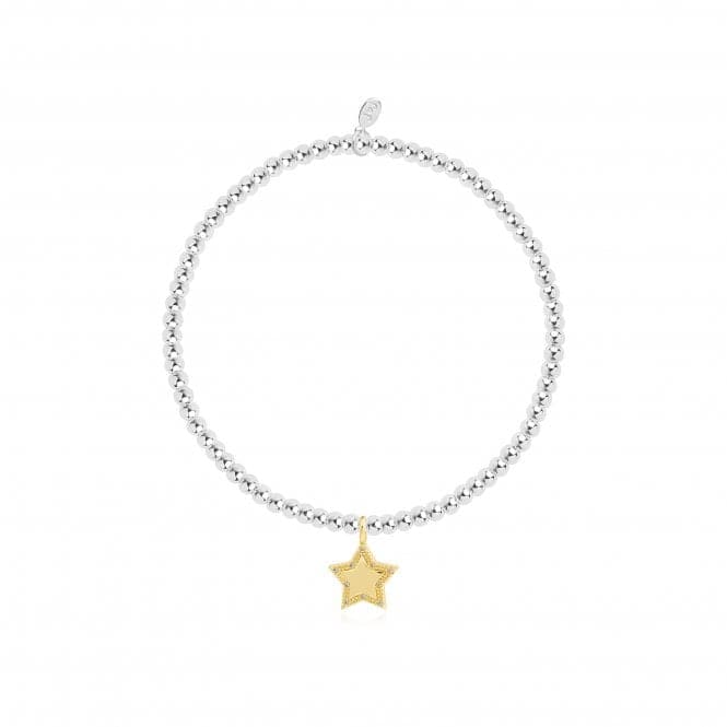 Childrens A Little One In A Million Silver And Gold 15.5cm Stretch Bracelet C500Joma JewelleryC500