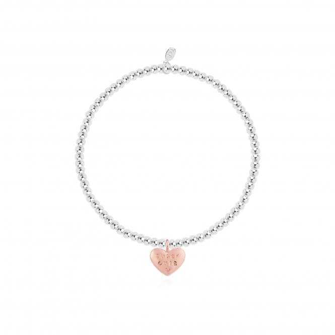 Childrens A Little Super Cute Silver And Rose Gold 15.5cm Stretch Bracelet C506Joma JewelleryC506