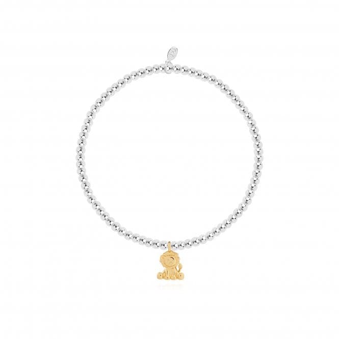 Childrens A Little Wild Child Silver And Gold 15.5cm Stretch Bracelet C505Joma JewelleryC505