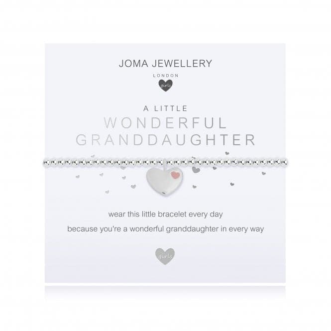 Children's A Little Wonderful Granddaughter Silver 15.5cm Stretch Bracelet C497Joma JewelleryC497