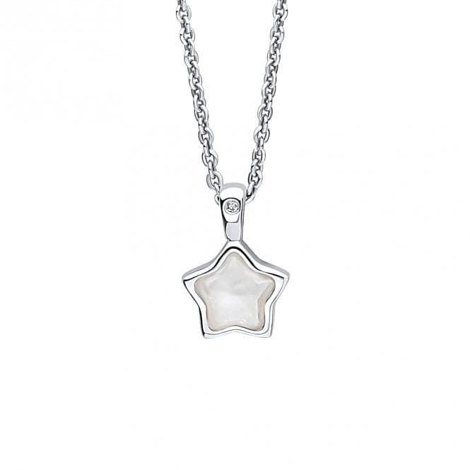 Children's April Rock Crystal Star And Diamond Pendant P5373CD for DiamondP5373C