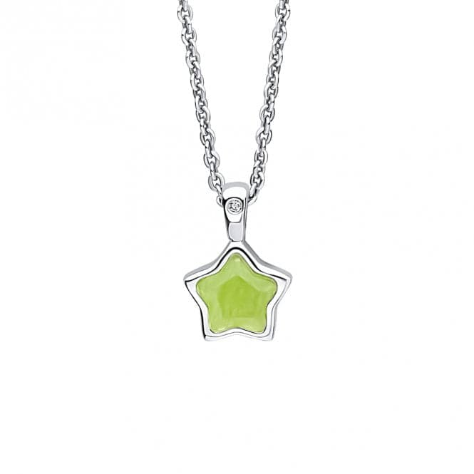 Children's August Olive Quartz Star And Diamond Pendant P5377GD for DiamondP5377G