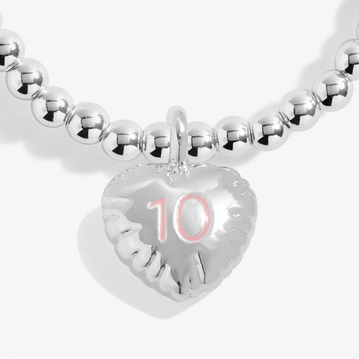 Children's Confetti A Little 10th Birthday Silver Plated Bracelet C836Joma JewelleryC836