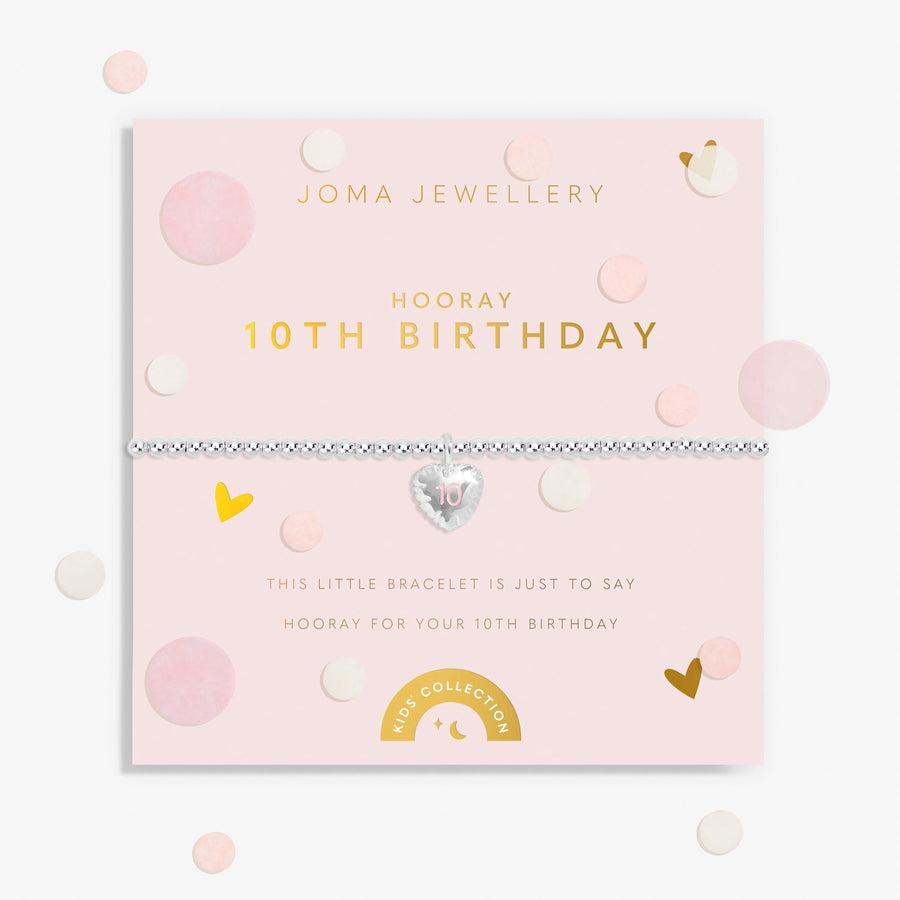 Children's Confetti A Little 10th Birthday Silver Plated Bracelet C836Joma JewelleryC836