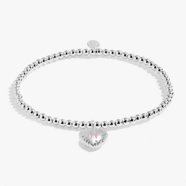 Children's Confetti A Little 11th Birthday Silver Plated Bracelet C837Joma JewelleryC837