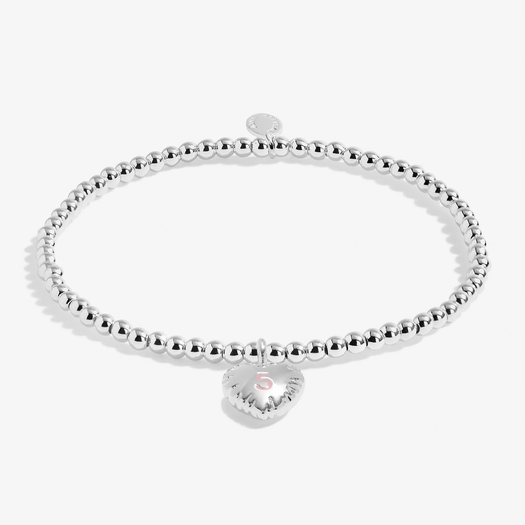 Children's Confetti A Little 5th Birthday Silver Plated Bracelet C831Joma JewelleryC831