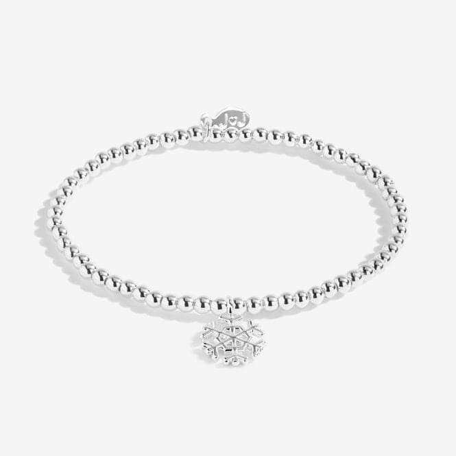 Children's Cracker Happy Christmas Silver 15.5cm Stretch Bracelet C550Joma JewelleryC550