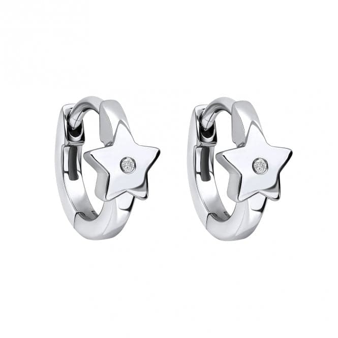 Children's Diamond Star Hoop Earrings E6393D for DiamondE6393