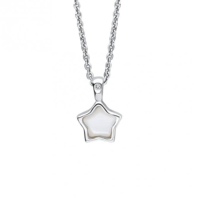 Children's June Shell And Rock Quartz Star And Diamond Pendant P5375WD for DiamondP5375W