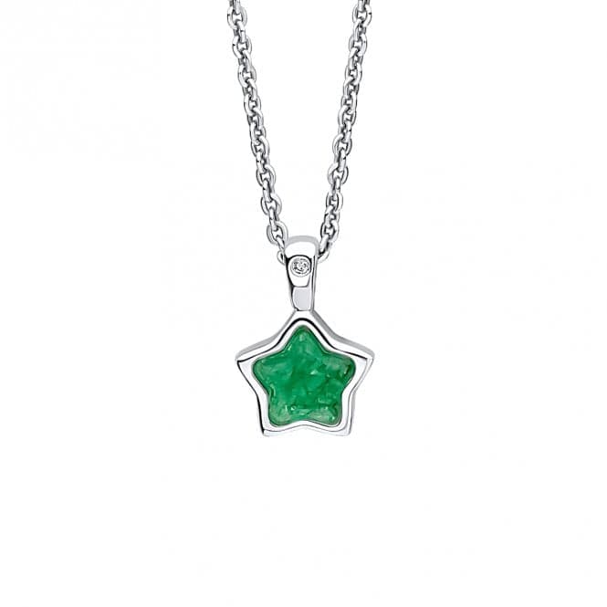 Children's May Green Quartz Star And Diamond Pendant P5374GD for DiamondP5374G