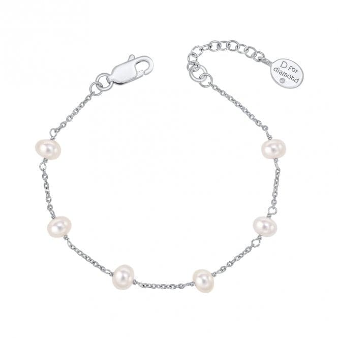 Children's White Freshwater Pearl Diamond Bracelet B5449WD for DiamondB5449W