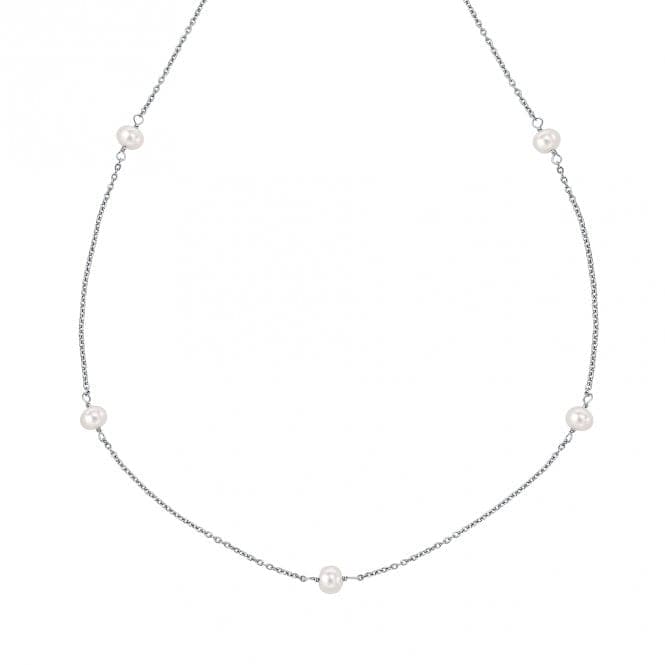 Children's White Freshwater Pearl Diamond Necklace N4580WD for DiamondN4580W