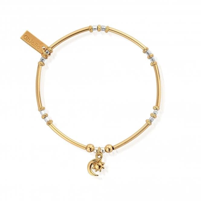ChloBo Gold and Silver Dainty Moon and Sun Bracelet GMBMNCR1097ChloBoGMBMNCR1097