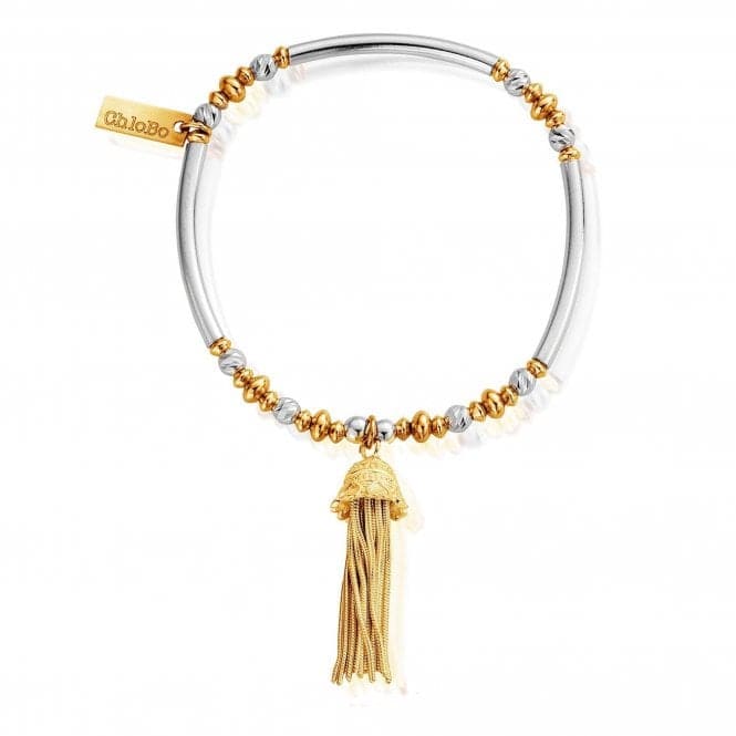 ChloBo Gold and Silver True Love Tassel Bracelet GMBNFDS1132ChloBoGMBNFDS1132