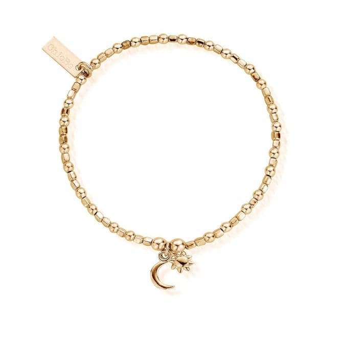 ChloBo Gold Dainty Moon and Sun Bracelet GBCFB1097ChloBoGBCFB1097