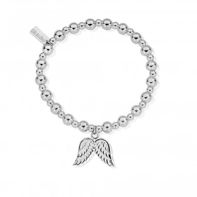 ChloBo Mini Small Ball Double Angel Wing Bracelet SBMSB702ChloBoSBMSB702