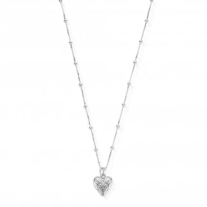 ChloBo Necklace with Patterned Heart Pendant SNBB691ChloBoSNBB691