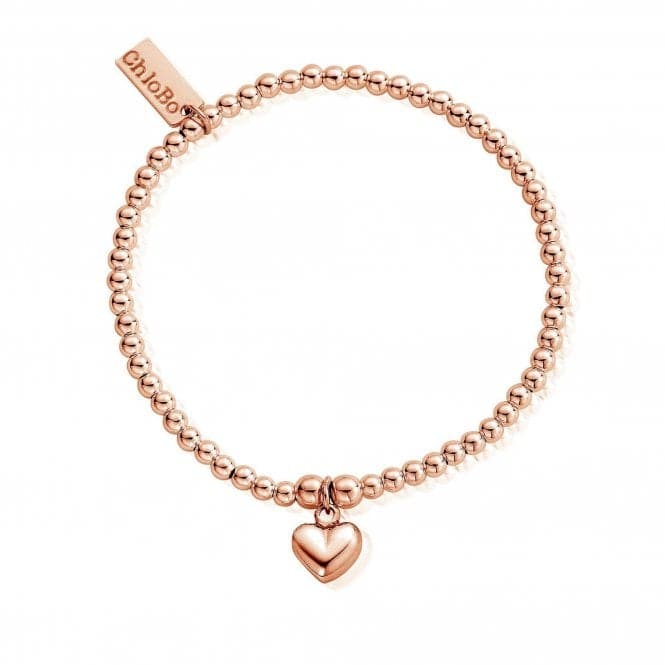 ChloBo Rose Gold Cute Charm Puffed Heart Bracelet RBCC065ChloBoRBCC065