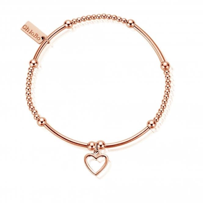 ChloBo Rose Gold Cute Mini Open Heart Bracelet RBCM1084ChloBoRBCM1084