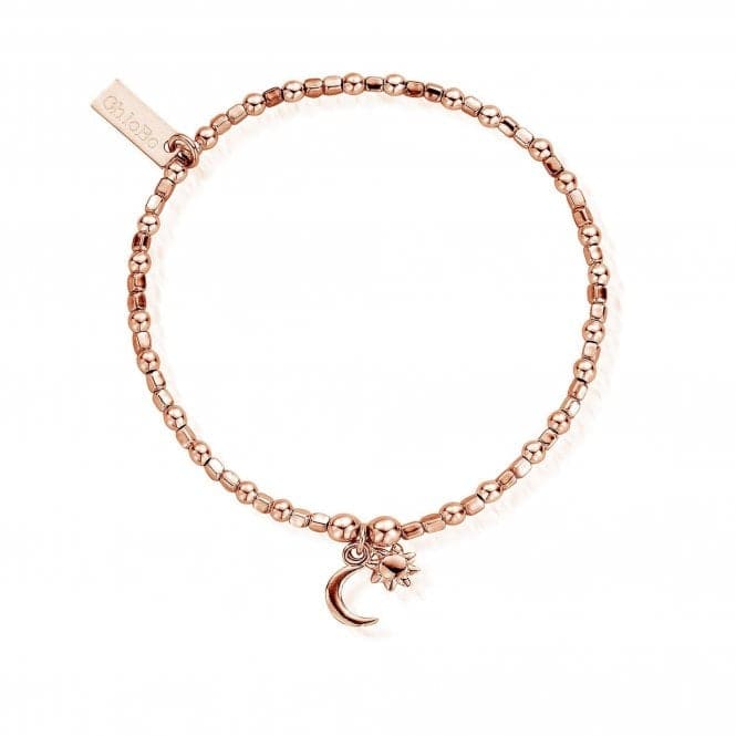 ChloBo Rose Gold Dainty Moon and Sun Bracelet RBCFB583ChloBoRBCFB583