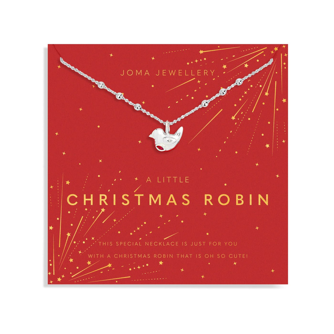 Christmas A Little Christmas Robin Silver Plated Necklace 7707Joma Jewellery7707