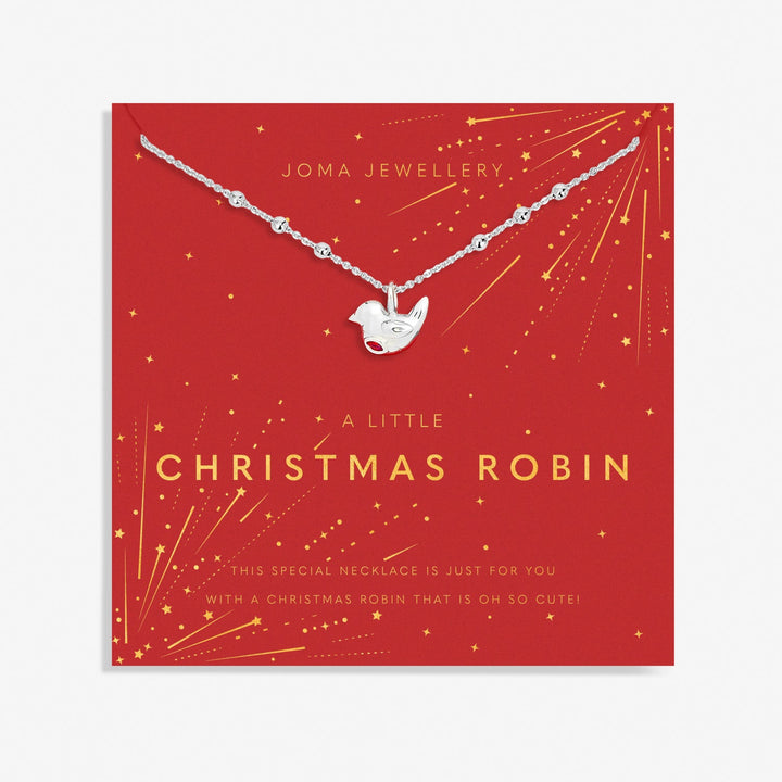 Christmas A Little Christmas Robin Silver Plated Necklace 7707Joma Jewellery7707