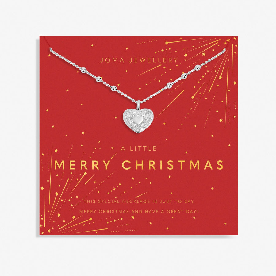 Christmas A Little Merry Christmas Silver Plated Necklace 7706Joma Jewellery7706