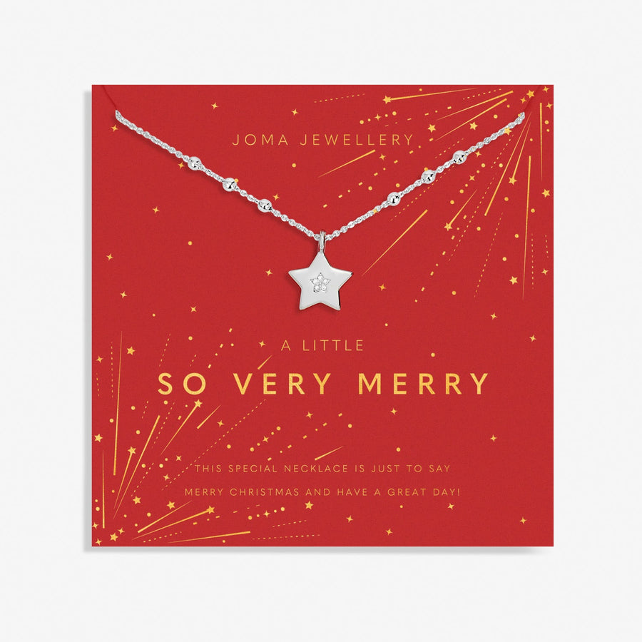 Christmas A Little So Very Merry Silver Plated Necklace 7711Joma Jewellery7711