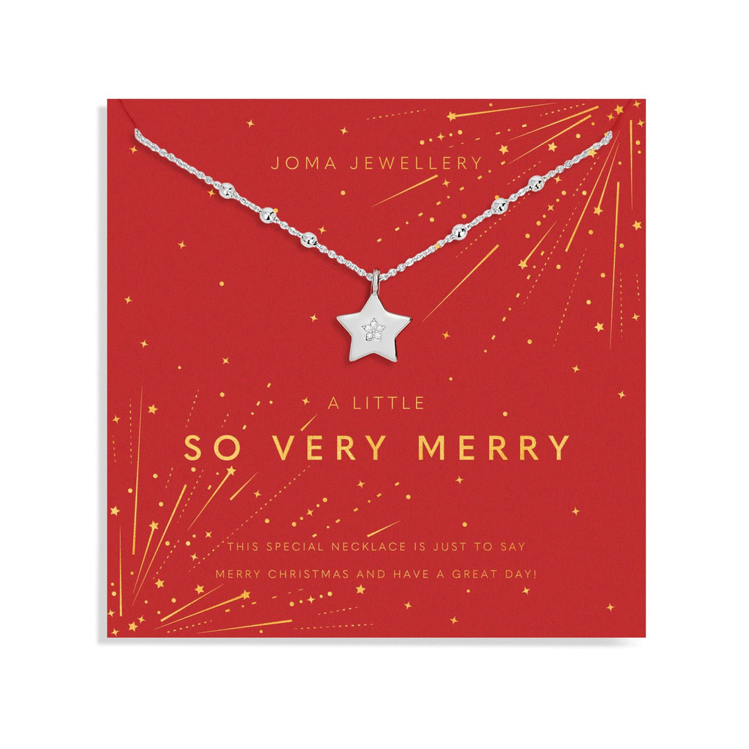 Christmas A Little So Very Merry Silver Plated Necklace 7711Joma Jewellery7711