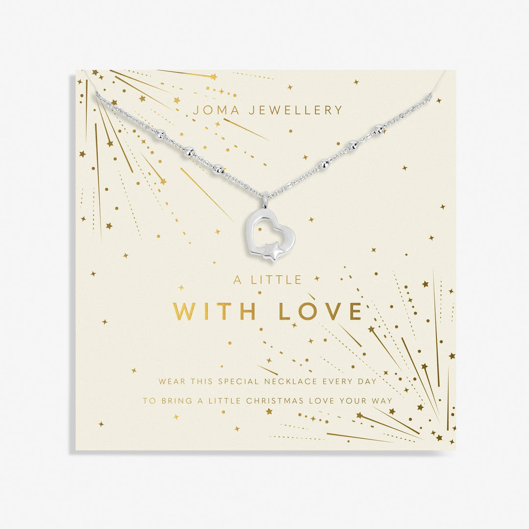 Christmas A Little With Love Silver Plated Necklace 7709Joma Jewellery7709