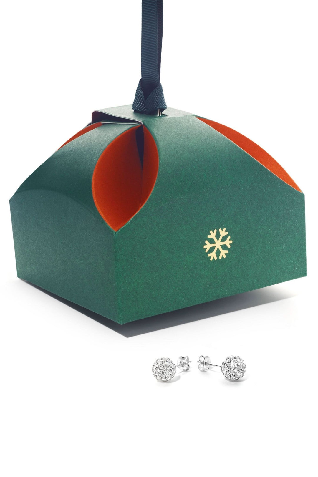 Christmas Bauble Gift | Sterling Silver Crystal Ball Stud EarringsThe Fine CollectiveBA0056964