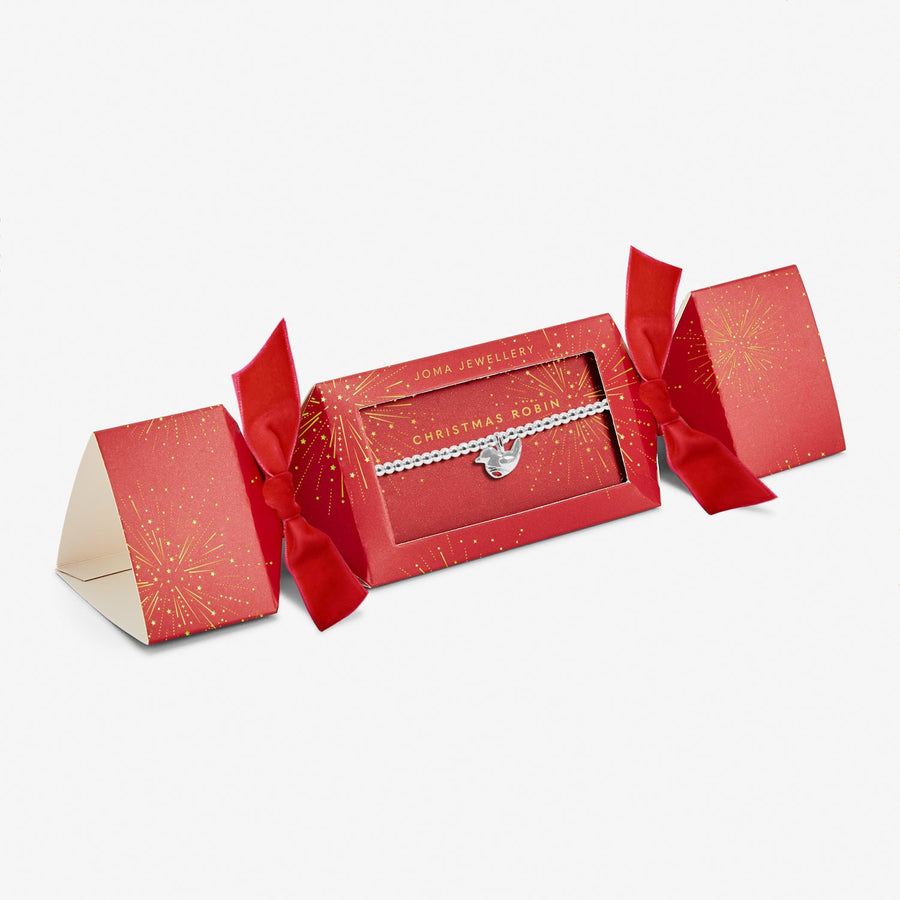 Christmas Cracker Christmas Robin Silver Plated Bracelet 7686Joma Jewellery7686