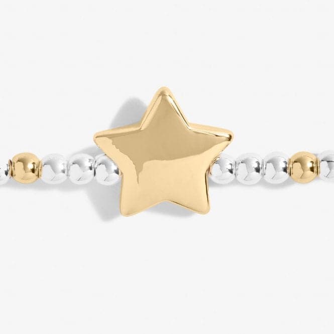 Christmas Cracker Merry Christmas Silver 17.5cm Stretch Bracelet 5446Joma Jewellery5446