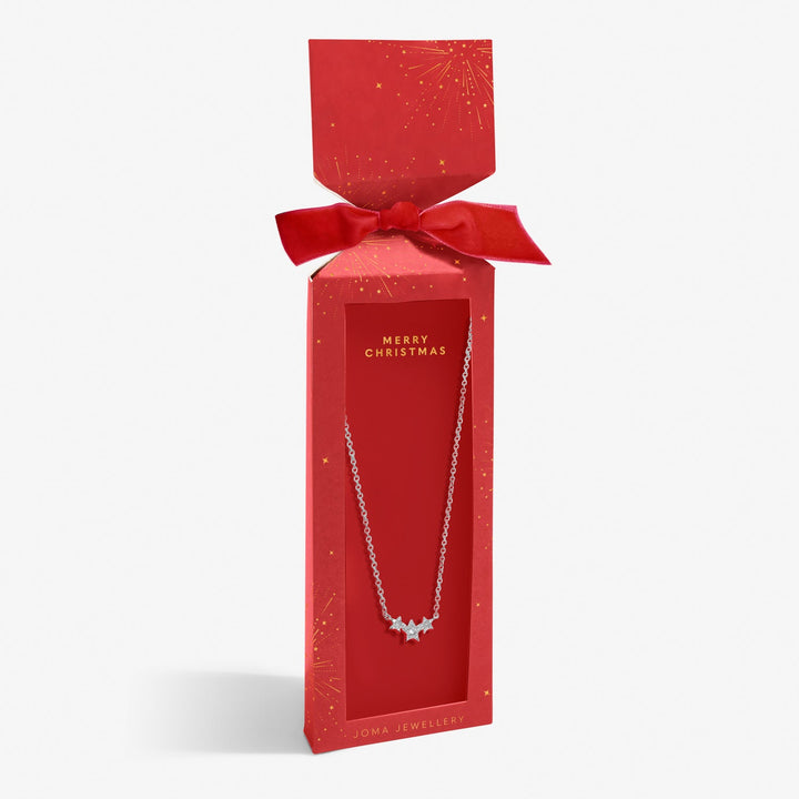 Christmas Cracker Merry Christmas Silver Plated Necklace 7690Joma Jewellery7690