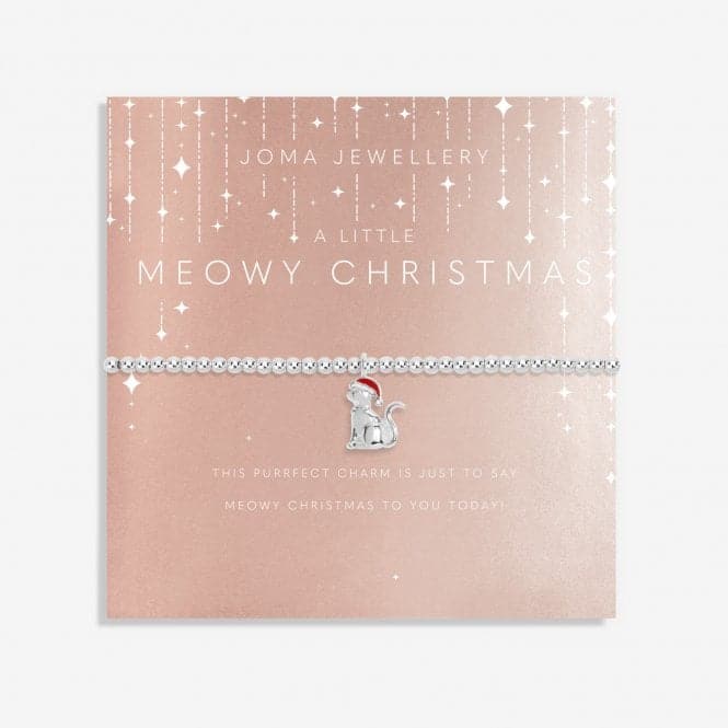Christmas Meowy Christmas Silver 15.5cm Stretch Bracelet C684Joma JewelleryC684