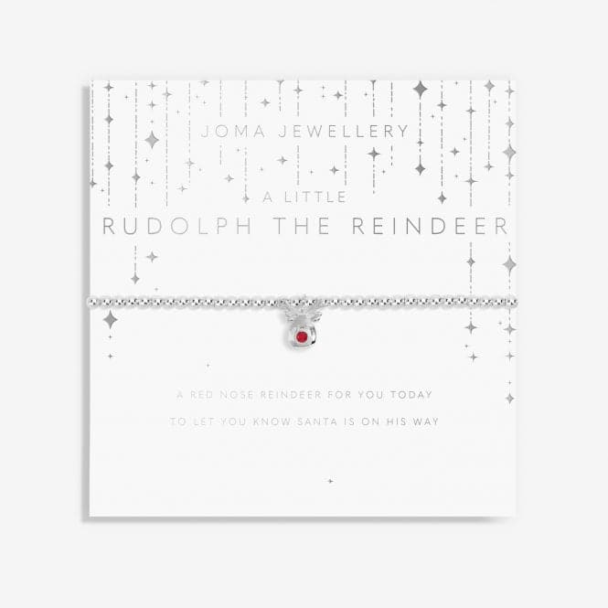 Christmas Rudolph The Reindeer Silver 15.5cm Stretch Bracelet C705Joma JewelleryC705