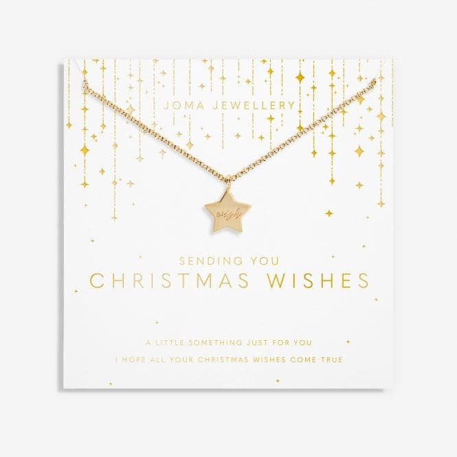 Christmas Sending You Christmas Wishes Gold 46cm + 5cm Necklace 6369Joma Jewellery6369