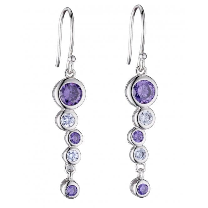 Circle Drop Purple CZ Earrings E5643MFiorelli SilverE5643M