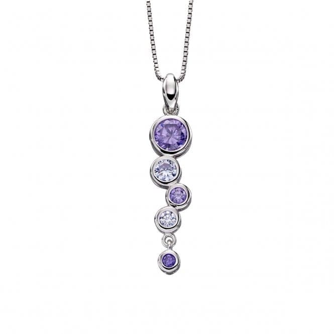 Circle Drop Purple CZ Pendant P4654MFiorelli SilverP4654M