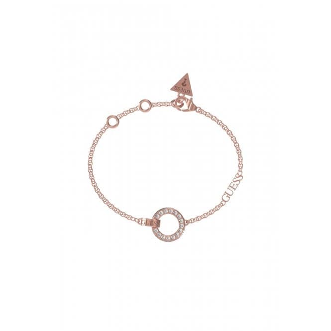 Circle Lights Pave Circle Rose Gold Bracelet UBB03162RGLGuess JewelleryUBB03162RGL