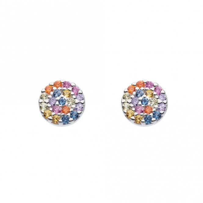 Circle Multi Zirconia Stud Earrings 3875MCZDew3875MCZ