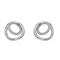 Circle Spiral Design Cubic Zirconia Plain Silver Earrings E5644CFiorelli SilverE5644C