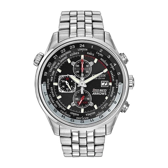 Citizen Men's Eco - Drive Red Arrow Bracelet Watch CA0080 - 54ECitizenCA0080 - 54E