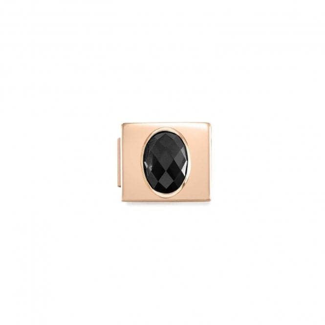 Classic Glam Cubic Zirconia Pink Gold Black Link Charm 230604/10Nominations230604/10