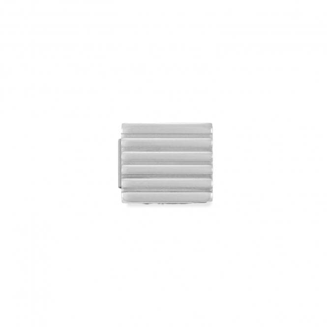 Classic Glam Steel Small Stripes Link Charm 230107/07Nominations230107/07